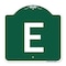 Signmission Designer Series Sign-Sign W/ Letter E, Green & White Aluminum Sign, 18" x 18", GW-1818-22956 A-DES-GW-1818-22956 - alternate 1